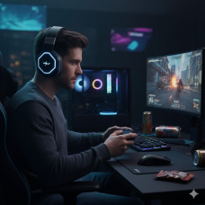 Volt Sonic Pro – Fone Gamer Sem Fio com LED RGB Volt Sonic Pro – Fone Gamer Sem Fio com LED RGB